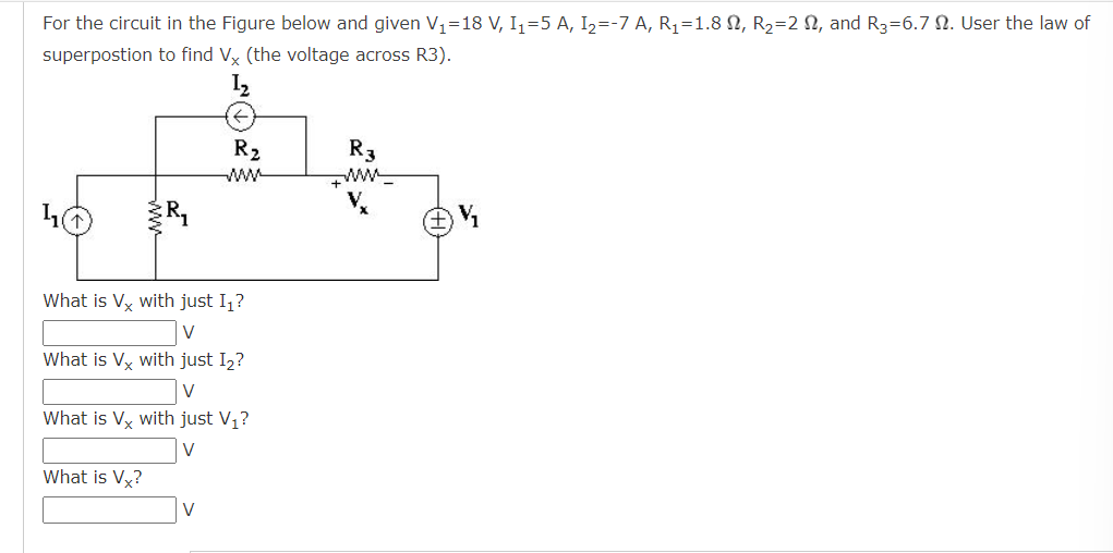Solved For the circuit in the Figure below and given V1=18 | Chegg.com