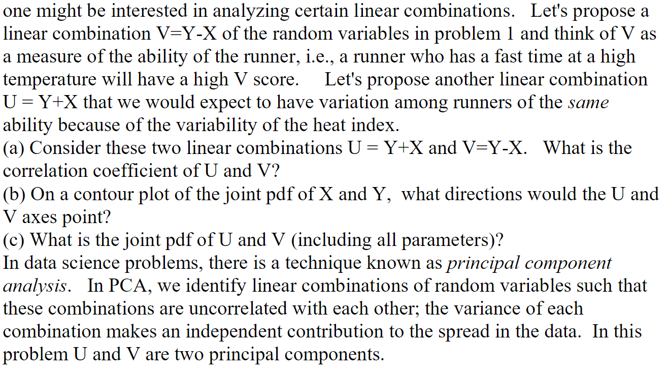 Solved [35] A Large Data Set Is Collected On Runner | Chegg.com