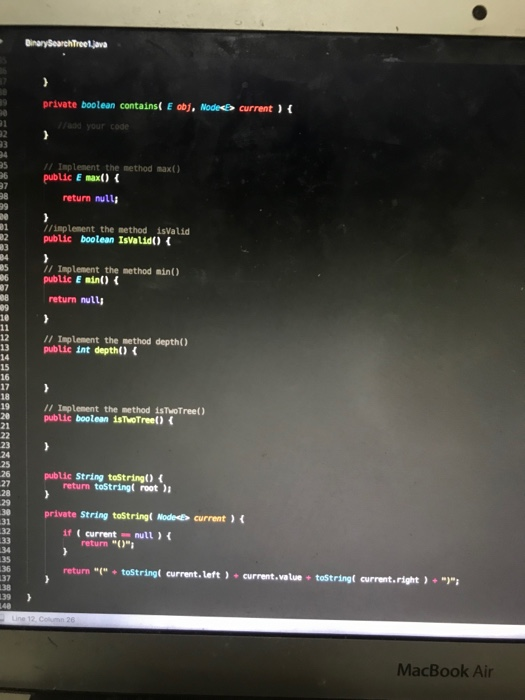 Emax Ide Coding Solved Please create the 5 methods Emax(), Emin(), | Chegg.com