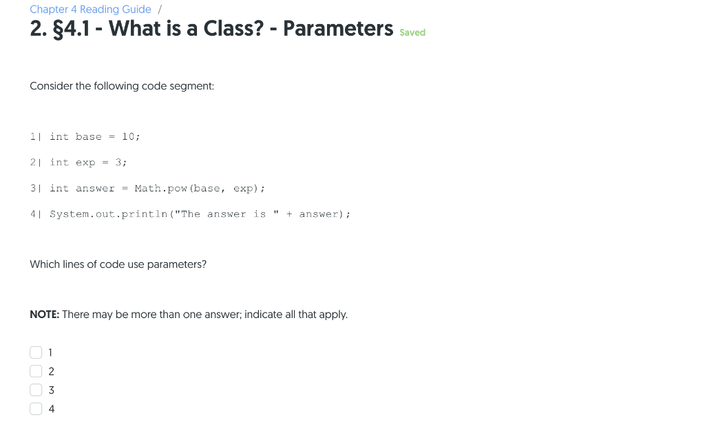 Solved Chapter 4 Reading Guide / 2. $4.1 - What is a Class? | Chegg.com