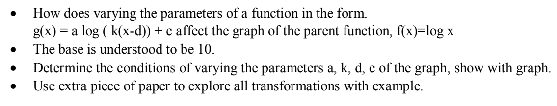 Solved - How does varying the parameters of a function in | Chegg.com