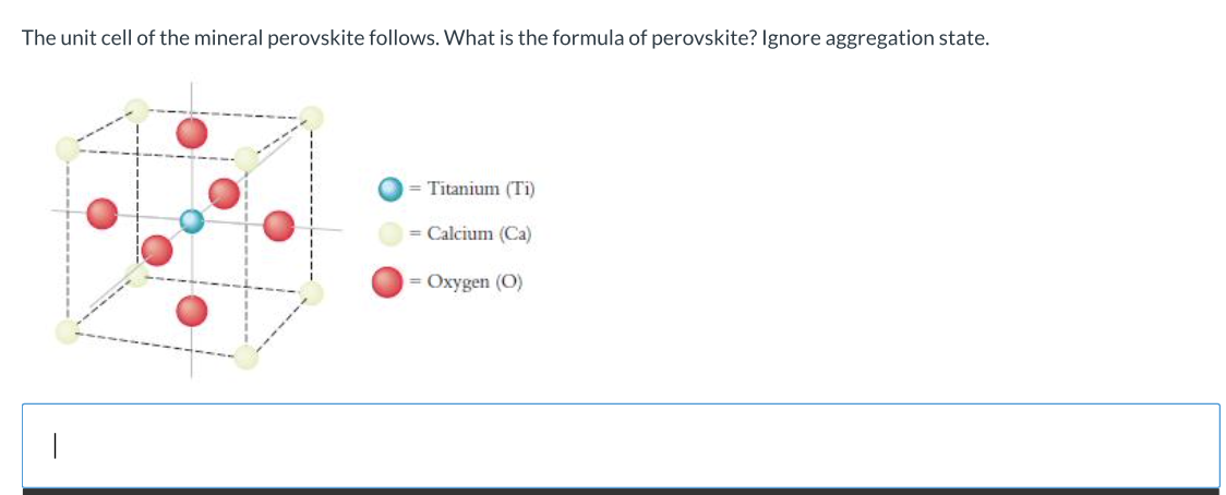Solved The unit cell of the mineral perovskite follows. What | Chegg.com