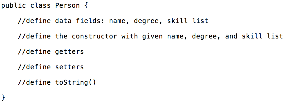 Solved Person class Represent an applicant or an employee | Chegg.com