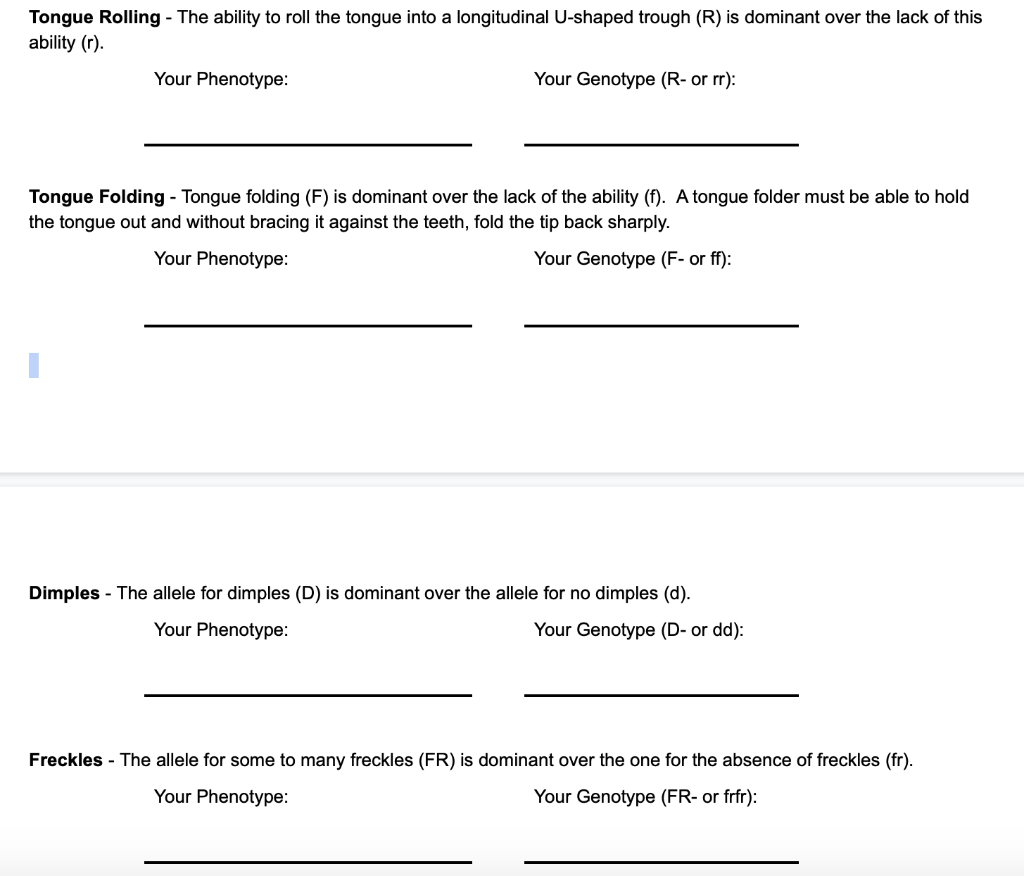 Solved Tongue Rolling The ability to roll the tongue into
