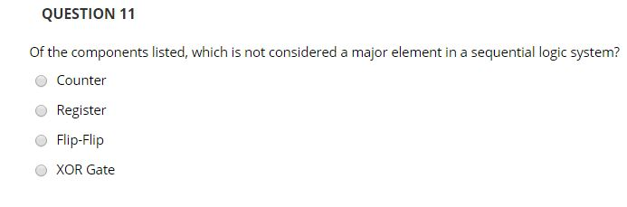 Solved [Multiple Choice] Of the components listed, which is | Chegg.com