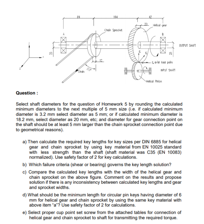 20 Helical gear Chain Spracket H- - - OUTPUT SHAFT - | Chegg.com