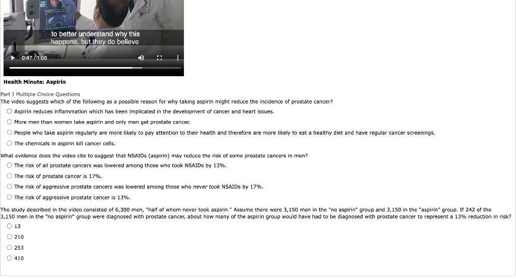 The chemicals in aspirin kill cancer cells. What