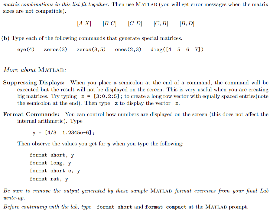 Solved Question 2. Block Matrices and Special Matrices With