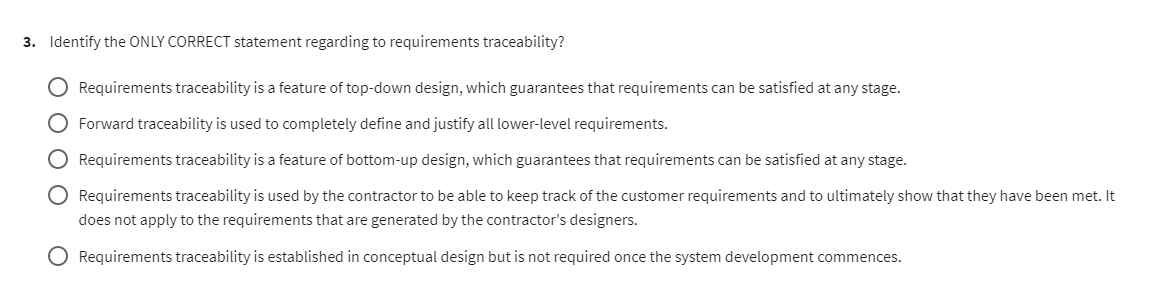 Solved 3. Identify the ONLY CORRECT statement regarding to | Chegg.com