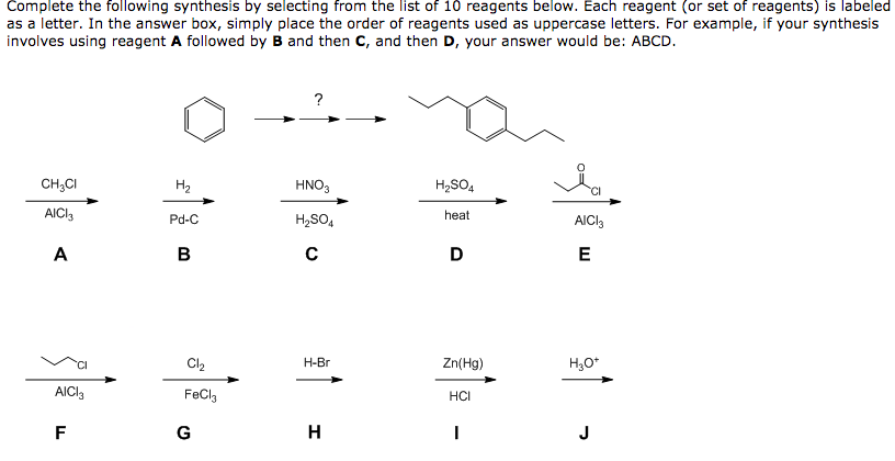 Solved Complete The Following Synthesis By Selecting From | Chegg.com