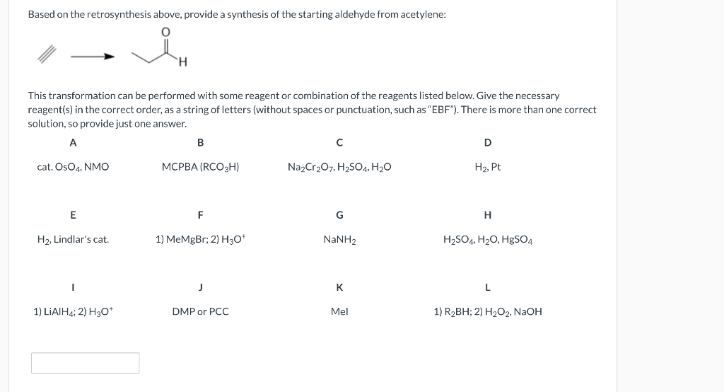 Solved Using compounds that possess no more than two carbon | Chegg.com