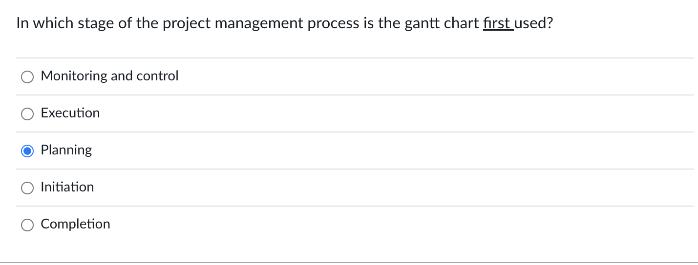 In which stage of the project management process is | Chegg.com