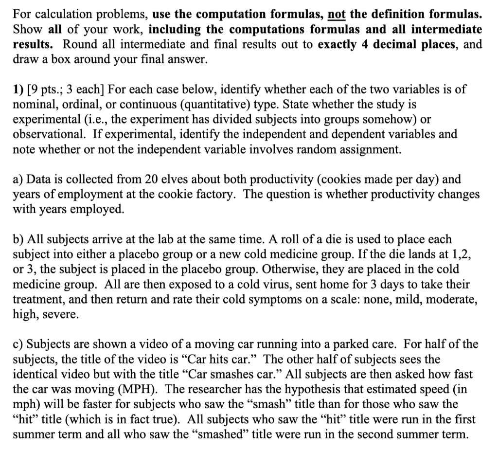 Solved For calculation problems, use the computation   Chegg.com