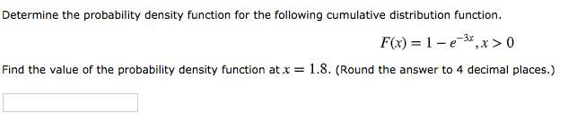 Solved Determine the probability density function for the | Chegg.com