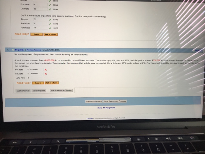 Solved Set up the system of equations and then solve it by | Chegg.com
