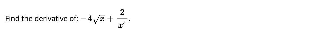 sqrt x 2 4 derivative