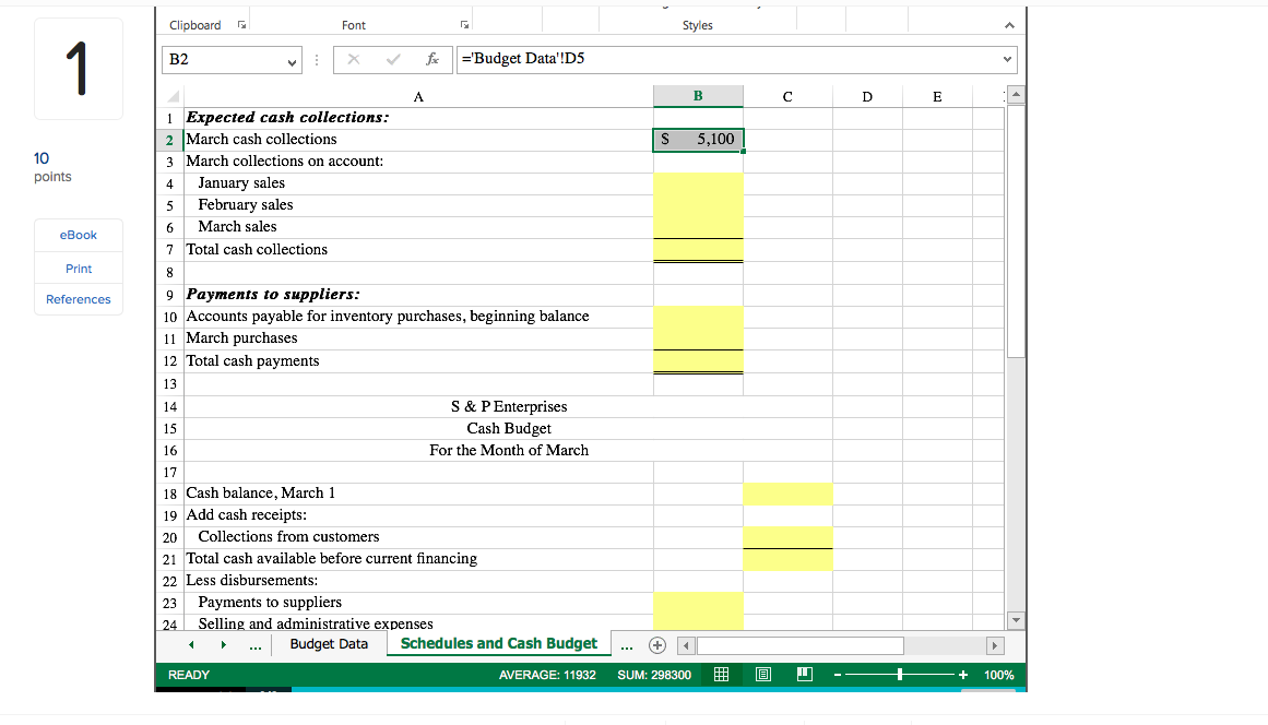 Solved Excel Project #3 i Saved Help Save & Exit Submit S&P | Chegg.com