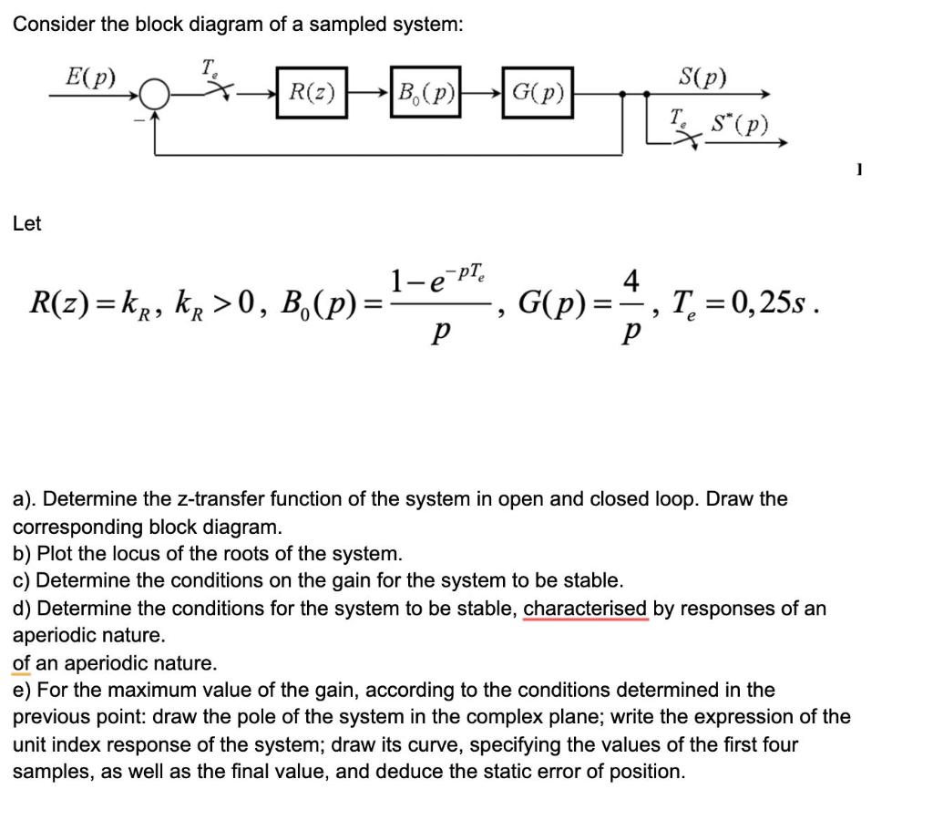 Solved a). Determine the z-transfer function of the system | Chegg.com