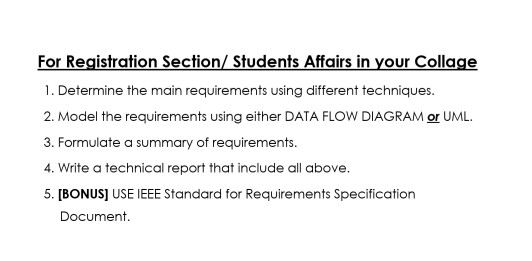 Solved For Registration Section Students Affairs in your | Chegg.com