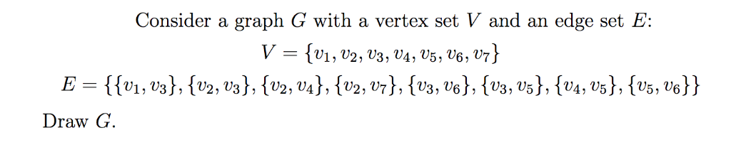 Solved Consider a graph G with a vertex set V and an edge | Chegg.com