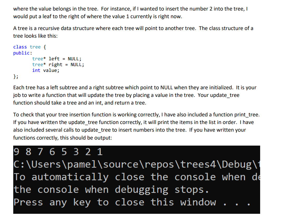 Solved Lab A tree is an important data structure which is | Chegg.com