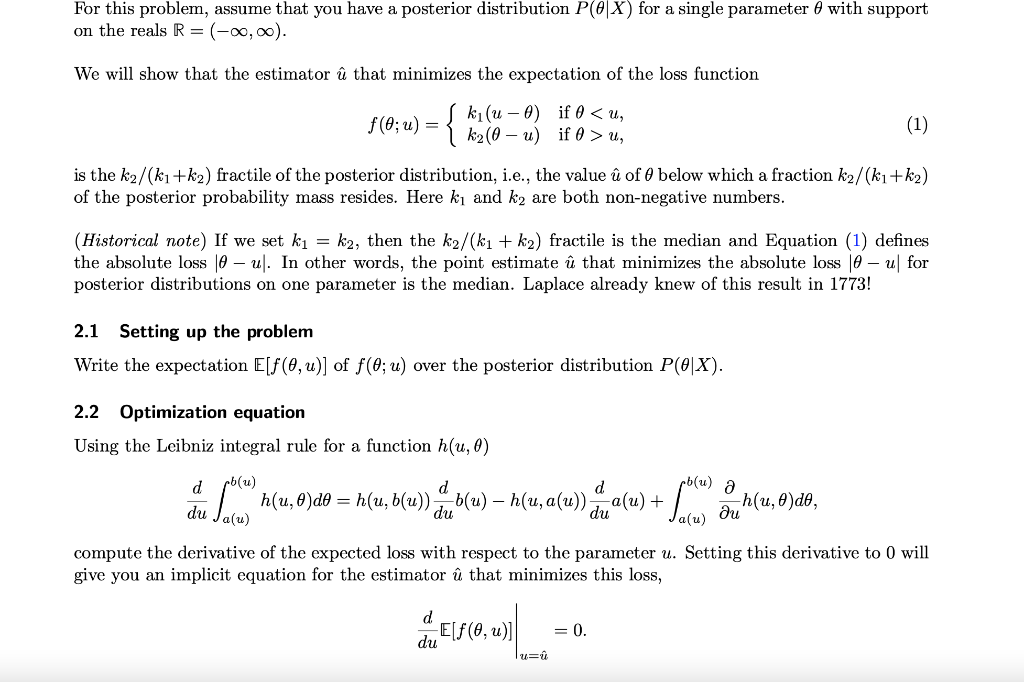 Solved For This Problem Assume That You Have A Posterior Chegg Com