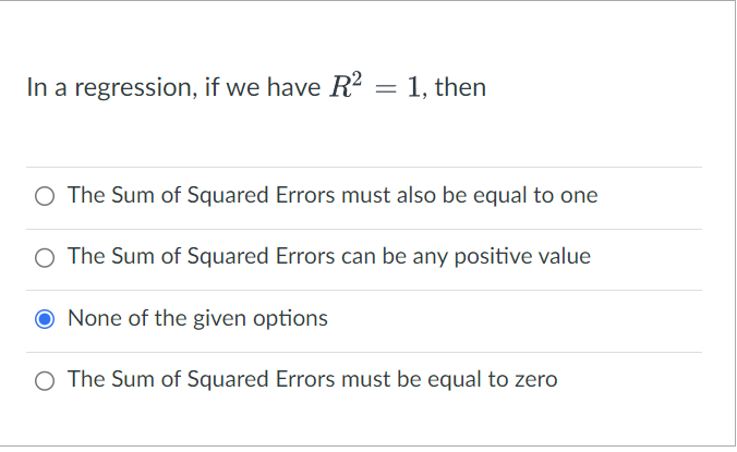 sum of squared errors linear regression formula