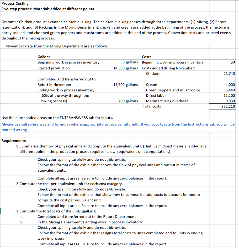 solved-process-costing-five-step-process-materials-added-at-chegg