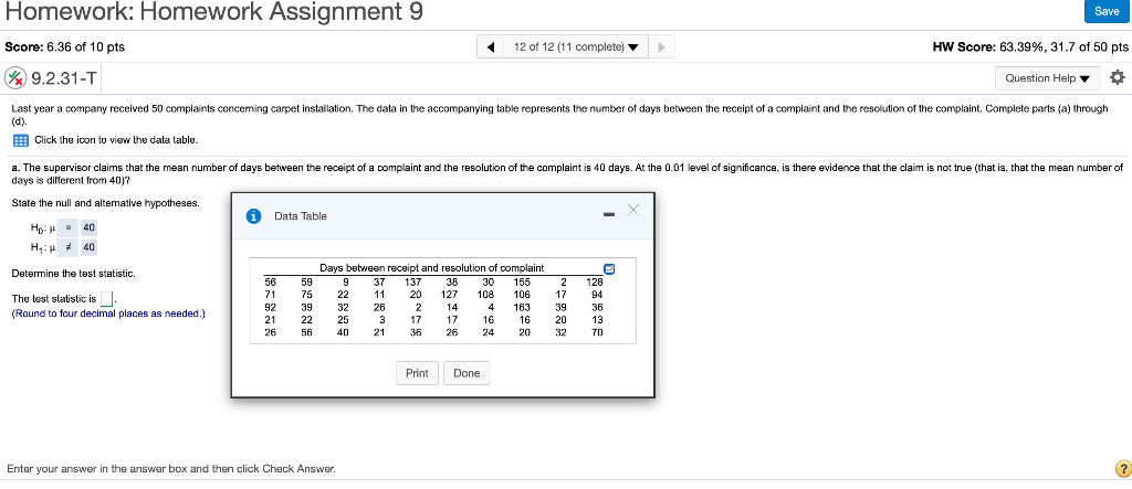 Solved Homework: Homework Assignment 9 Save Score: 6.36 of | Chegg.com