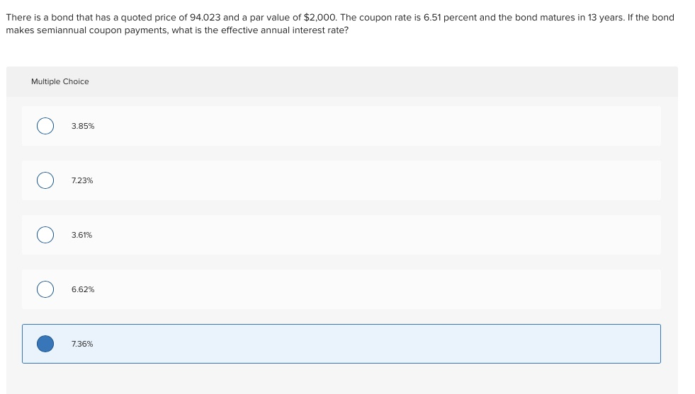 Solved A bond that pays interest semiannually has a price of | Chegg.com