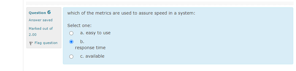 Solved Question 1 Answer saved Marked out of 2.00 P Flag | Chegg.com