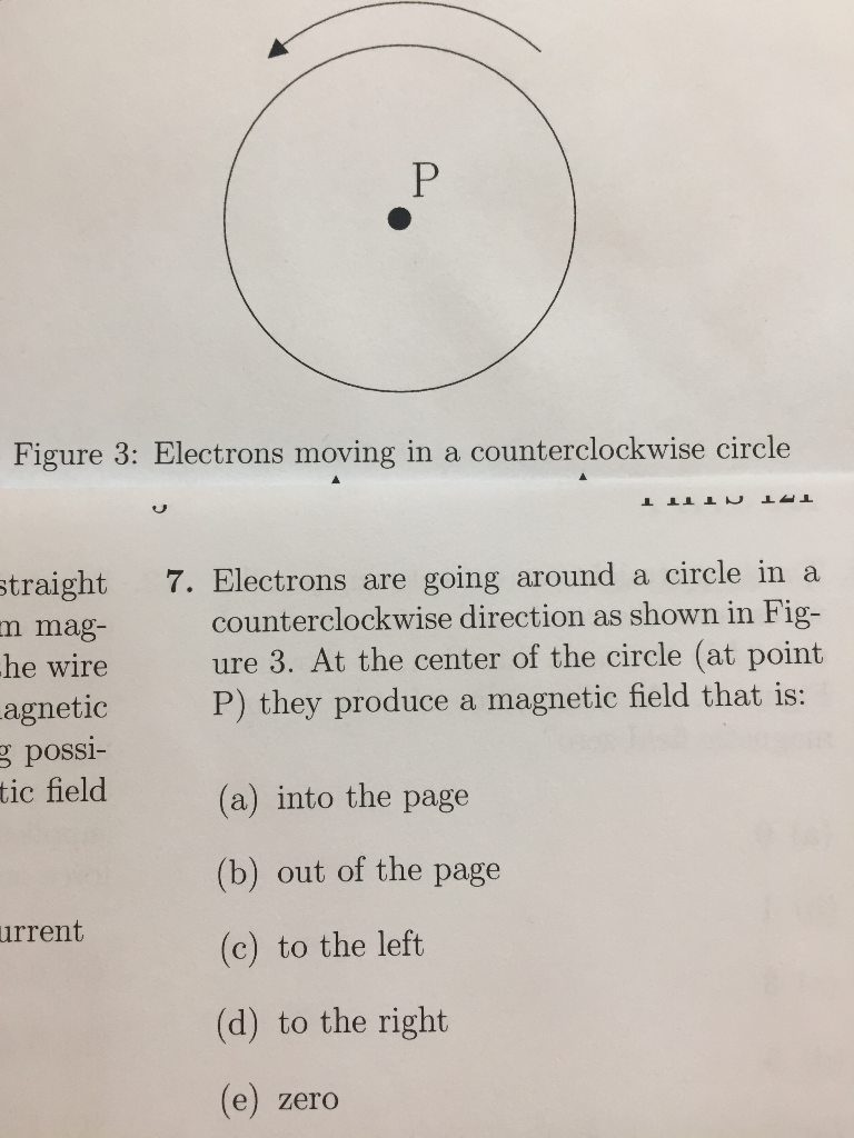 Solved Figure 3 Electrons moving in a counterclockwise