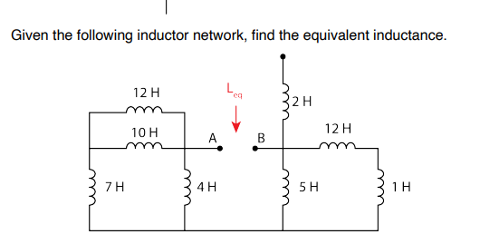 Solved Given the following inductor network, find the | Chegg.com