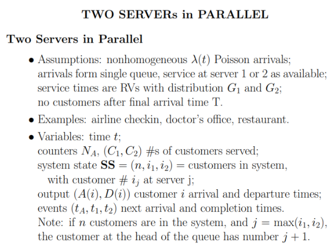 A Queueing System With Two Parallel Servers I'm Very | Chegg.com