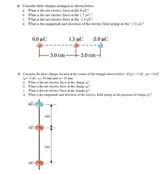 Solved 4. Consider Three Charges Arranged As Shown Below. A. | Chegg.com