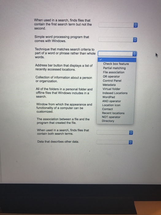 Solved 1) Match the key terms with their definitions. (15 | Chegg.com