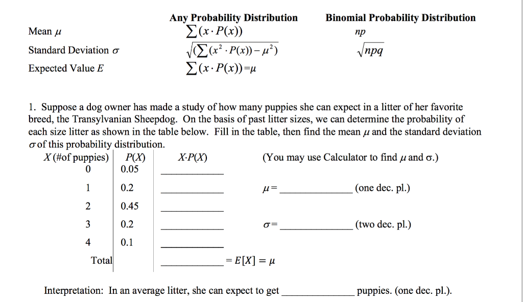 Solved Binomial Probability Distribution Np Meanu Any Pro Chegg Com