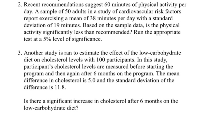 Recommended exercise per discount day for adults