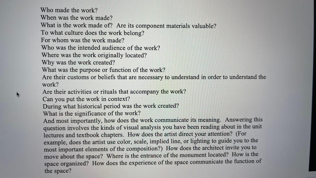 Solved Who made the work? When was the work made? What is | Chegg.com