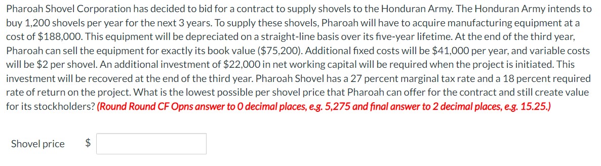 solved-pharoah-shovel-corporation-has-decided-to-bid-for-a-chegg