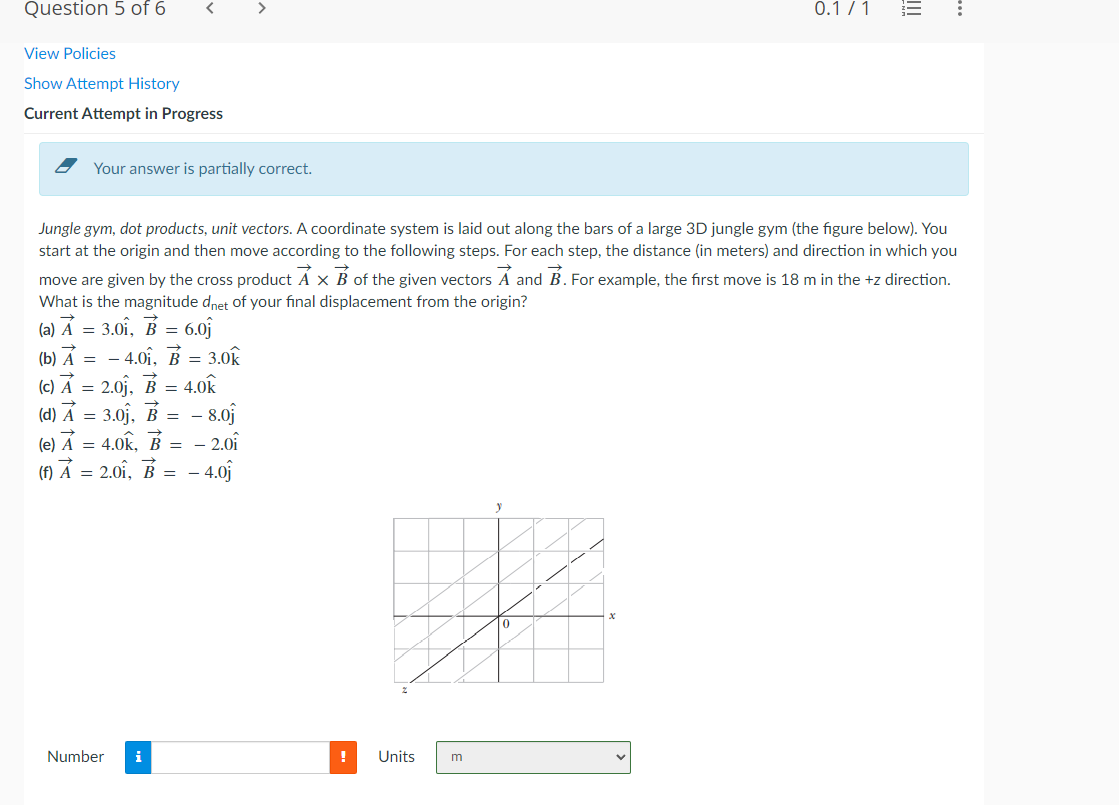 Solved E Your Answer Is Partially Correct. Jungle Gym, Dot | Chegg.com