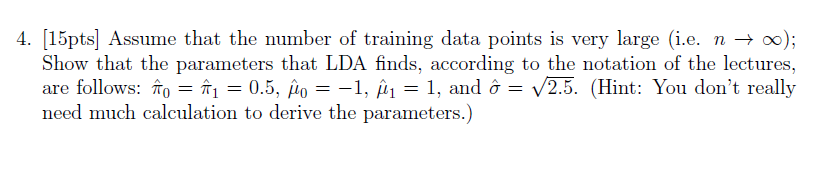 Solved In this question we assume that data is generated | Chegg.com