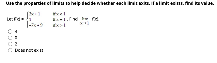 Solved Use The Properties Of Limits To Help Decide Whether | Chegg.com