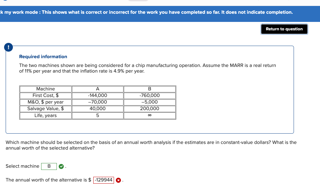 Solved Required Information The Two Machines Shown Are Being | Chegg.com