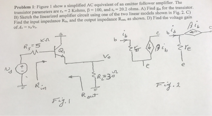 Solved Problem 1: Figure 1 show a simplified AC equivalent | Chegg.com