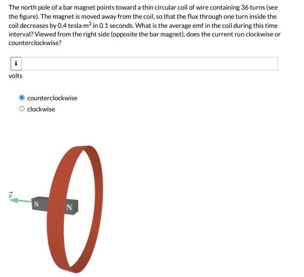 Solved The north pole of a bar points toward a thin