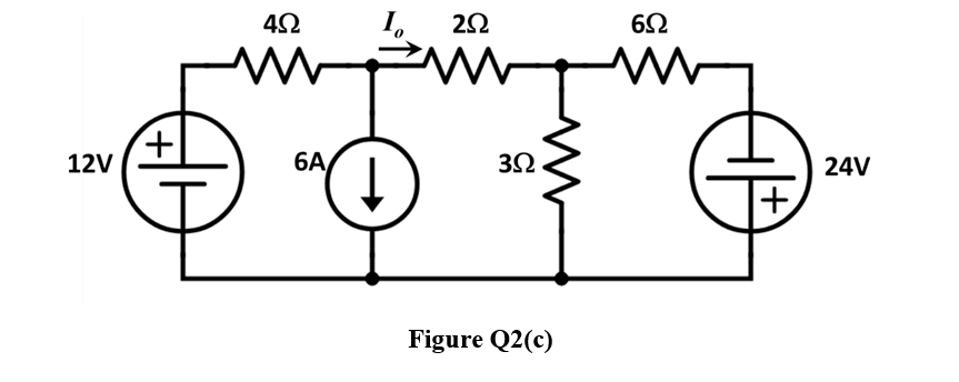 Solved (c) Analyze the circuit shown in Figure Q2(c), use | Chegg.com