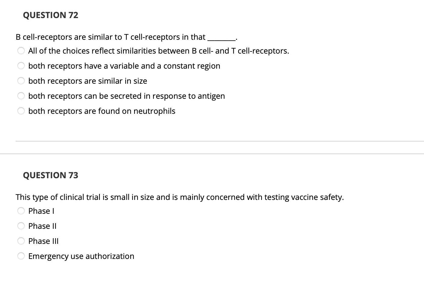 Solved B Cell-receptors Are Similar To T Cell-receptors In | Chegg.com