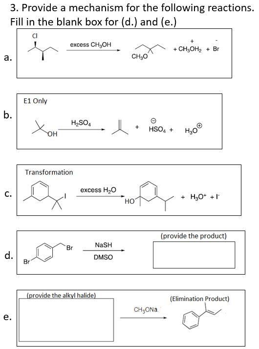 Solved 3. Provide a mechanism for the following reactions. | Chegg.com