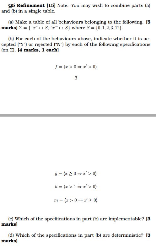 Solved Q5 ﻿Refinement [15] ﻿Note: You may wish to combine | Chegg.com